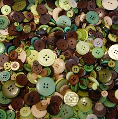 50 Mixed Colors - Assorted Buttonsperfect for crafting projects! Forest, Camouflage Color Buttons Forest - Earthy colors! 50 Buttons! Perfect for sewing, craft and jewelry projects! All buttons in this grab bag are 2 and 4 hole button Mix of sizes Photo is a sample of buttons in Grab bag. I can not promise any size or color in each Grab Bag. Each Grab bag will have a variety of colors and sizes in each bag Each bag of buttons may contain a variety of styles of buttons, 2 and 4 holes Need 100? ht Gremlincore Jewelry, Green Earthy Aesthetic, Earthy Photos, Brown Green Aesthetic, Green Brown Aesthetic, Green And Brown Aesthetic, Buttons Aesthetic, Button Aesthetic, Mix Aesthetic