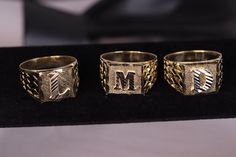 10K Yellow Letter Big Size Initial Alphabet Ring / 10K Gold Ring / Initial Letter Alphabet Ring / Gift / Gift for Her or Men / Heavue * Metal : 10k Gold * Condition : Brand New * Finish : Polished * Avg Weight: 3.0g~4.0g RETURNS & EXCHANGES I gladly accept returns, exchanges, and cancellations Contact me within: 3 days of delivery Ship items back within: 7 days of delivery Request a cancellation within: 24 hours of purchase The following items can't be returned or exchanged Because of the nature Alphabet Ring, Ring Initial, 10k Gold Ring, Initial Letter, Initial Letters, Lettering Design, 10k Gold, Rings Statement, Lettering Alphabet