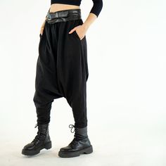 Comfy Harem Pant Is The Comfiest Pants You've Ever Worn! They Look Fantastic With Any Of Our Kimono And Tops. %100 Cotton Ninja Harem Pants, Cheap Casual Black Harem Pants, Cheap Stretch Harem Pants For Spring, Trendy Black Harem Pants For Fall, Black Relaxed Fit Trendy Harem Pants, Baggy High-waisted Harem Pants, Versatile Style, Versatile Baggy High-waisted Harem Pants, High Waist Baggy Harem Pants For Loungewear, High Waist Harem Pants For Fall Loungewear