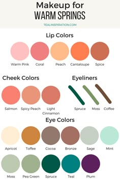 Warm Spring Makeup Colors Warm Spring Makeup, Soft Autumn Makeup, Teal Inspiration, Winter Make Up, Cool Winter Color Palette, Deep Winter Palette