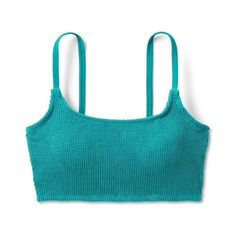 Kona Sol - Women's Pucker Textured Square Neck Bikini Top - Turquoise Green - S(4-6) -Size: Small (4-6) Women's -Measurements: Please See Photos Above For All Measurements -Material: Please See Photos For Materials Tag -Condition: New With Tags -Colors May Slightly Vary From Photography Lighting -Will Ship In One Business Day Package Weight: 8 Oz Package Dimensions: 9 X 6 X 2 In I Ship Items Out Every Day So Expect A Quick Delivery! Please Feel Free To Ask Any Questions You May Have. I Answer Mo Fitted Tops For Poolside Vacation, Fitted Tops For Sunbathing On Vacation, Summer Seamless Beach Top, Poolside Tops With Adjustable Straps For Beach Season, Seamless Summer Beach Top, Summer Seamless Tops For The Beach, Adjustable Straps Tops For Beach Season, Fitted Beachy Tops For Poolside, Summer Pool Tops With Adjustable Straps