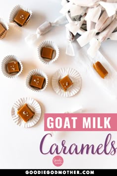 homemade goat milk caramels with text overlay