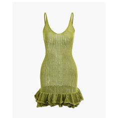 Summer Beach Vacation V Neck Women's Ruffle Dress Size:Small Sleeveless Ruffled Mini Dress For Beachwear, Sleeveless Ruffled Dress For Beach Party, Beachwear Dresses With Ruffles For Day Out, Ruffled Beachwear Dresses For Day Out, Green Ruffled Mini Dress For Summer, Beach Season Green Ruffled Dresses, Beachwear Mini Dress With Ruffles For Beach, Beachy Sleeveless Ruffled Dress, Spring Beachwear Dresses With Ruffles