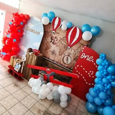 Red plane birthay Airplane First Birthday Party Decorations, Vintage Airplane Party Decorations, Aviator Themed Birthday, Aeroplane Birthday Theme, Aeroplane Birthday Party Ideas, Vintage Plane Birthday Party, Time Flies Birthday Party Decoration, Aeroplane Theme Birthday Party, Plane Birthday Party Ideas