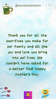 fathers day quotes from daughter, fathers day quotes funny, fathers day quotes from son, happy fathers day quotes for all dads, inspirational fathers day messages, happy fathers day to my husband, dads happy fathers day quotes, happy fathers day grandpa,miss you dad status, funny to inspirational, Fathers Day Captions For Instagram,father’s day wishes “for uncle, father-in-law, grandpa, husband, first time dad ,
Short and sweet Father’s Day messages from son, daughter, wife, What To Say To Your Dad On Fathers Day, Happy Father's Day To My Love Quotes, What To Say For Fathers Day, Fathers Day Lines In English, Notes For Father's Day, Father's Day Notes, Fathers Day Aesthetic Quotes, Happy Fathers Day Writing, Father's Day Message To My Dad