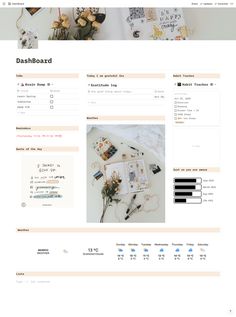 an image of a website page with flowers and other items on the table in front of it