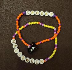 Halloween beaded bracelets - set of two with spider charm. Halloween Beads, Bracelets Set, Charm Set, Bracelet Set, Halloween Shopping, Jewelry Bracelets, Accessory Gift, Beaded Bracelets, United States