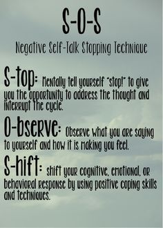 Stop negative self talk, Therapy Tracker, Therapy Topics, Stop Negative Self Talk, Living Mindfully, Dbt Therapy, Oldest Sister, Clinical Supervision, Mental Health Counseling, Vie Motivation