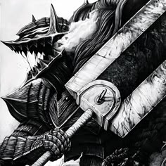 Guts Berserker Armor Manga, Berserk Armor Art, Berserker Armor Guts, Guts Armor, Berserk Pfp, Griffin Drawing, Berserk Armor, Berserker Armor, George Melies