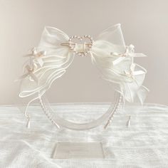 Origin: CN(Origin)Gender: WOMENMaterial: PolyesterItem Type: HeadwearSpecial Use: CostumesCharacters: LolitaSize: 4848: 48 Japanese Princess, Organza Bow, Handmade Headband, Kawaii Accessories, Handmade Headbands, Valentines Day Gifts For Her, Pearl Headband