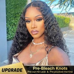 Hair Material: 100% Human Hair Hair Texture: Deep Wave Hair Hair Color: #1B Natural Black Hairline: Pre-Plucked Natural Hairline Hair Knotes Pre Bleached Knots Hair Length: 10-32 inches Wig Density: 180% Lace Design: 4x6 Swiss Pre-cut HD Lace Cap Size: Average Size (Head circumference: 22.5inch) Hair Quality: High Quality, Free Tangling, Minimal Shedding. Features: Wear and go wig. Glueless. Easy to wear. Beginner friendly. Shipment: DHL, FedEx, TNT, UPS 3-6 business days. Return Policy: 30 Days Deep Wave Wig, Hair Bundle Deals, Hair Patterns, Virgin Hair Wigs, Wave Wig, Deep Wave Hairstyles, Black Curly Hair, Lace Closure Wig, Hair Quality