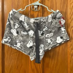 These Plush Pajama Shorts Are Soft And Snuggly And Very Comfortable And Cozy Vibes. Size Large Material: 100 Polyester Cute Pajama Shorts, Snoopy Pajamas, Pajamas Shorts, Snoopy Plush, Outfit Inspo Casual