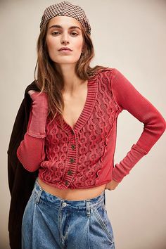 We The Free Snapshot Cable Cardi | Free People Free People Hailee Sweater Set, Free People Swim Too Deep Cardigan, Free People Freya Sweater Set, Free People Bonfire Cardigan, Free People Montana Cable Cardi, Winter Closet, Hip Length, Boho Clothing, Wardrobe Staples