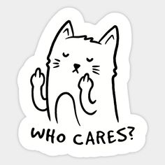 a sticker that says f k haters with a cat in the middle of it