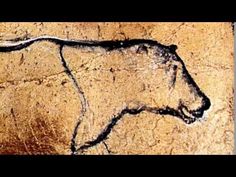 an animal is depicted on a wall in this cave painting from the early 20th century