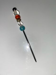 4 1/4" Long Decorative Beaded Hair Pin. Perfect for Buns! Beaded Hair Sticks, Red Hair Slides With Sticks, Gothic Hair Stick, Hair Sticks Metal, Beaded Hair Pins, Hair Beads, Hair Sticks, Hair Pins, Halloween Shopping