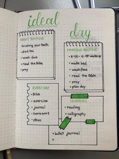 Ideal Day Bullet Journal, Ideal Day, Journal Inspiration Writing