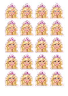 Topo para Cupcake tema Barbie Barbie Cupcake Toppers Printable Free, Cupcakes Barbie, Barbie Stickers, Barbie Png, Barbie Birthday Cake, Barbie Theme Party, Baby Scrapbook Album