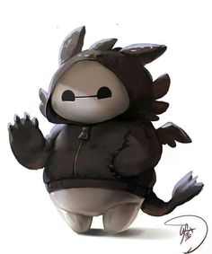 a cartoon character is standing with his hands in the air and wearing a jacket that has wings on it