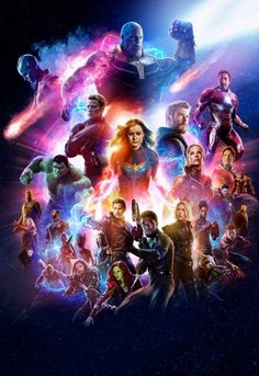 the avengers movie poster with many different characters