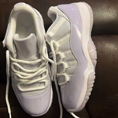 Own The Streets With These Women's Air Jordan 11 Retro Low 'Pure Violet' Sneakers In Size 8. Crafted For Both Style And Performance, These Iconic Kicks Boast A Sleek Design With Vibrant Violet Accents. Make A Statement With Every Step In These Coveted Classics. Jordan Shoes With Air Cushioning For Light Sports, Low-top Jordan Shoes With Air Cushioning And White Sole, White Sole Low-top Jordan Shoes With Air Cushioning, Lace-up Jordan Shoes With Air Cushioning, Jordans 11 Low, Dr Wardrobe, Jordan 11s, Air Jordan 11 Retro Low, Purple Things