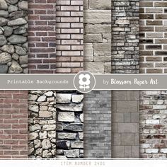 different types of brick and stone wallpapers