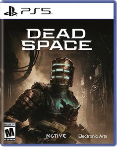 dead space on the cover of a video game, with an image of a man in armor