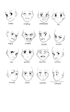 an image of different facial expressions on a person's face, including the eyes and head