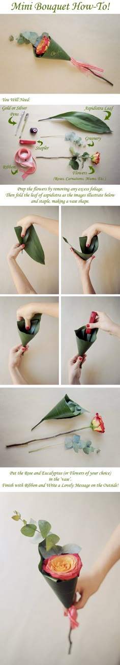 the process of making paper flowers with scissors