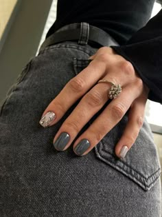 Fall Nude Nails, Subtle Nails, Work Nails, Gray Nails