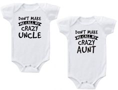 Includes: Onesie Material: CottonGender: Boys & GirlsSleeve Length: ShortPattern: LettersSummary: Newborn Baby Toddler Boys Girls Don't Make Me Call My Crazy Aunt or Uncle Onesie Uncle Onesie, Boy Onsies, Aunt Onesie, Crazy Aunt, Mommy And Me Dresses, Newborn Boy Clothes, Funny Baby Onesies, Boy Onesie, Funny Mom Shirts