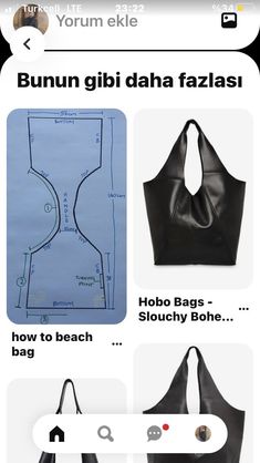 the instructions for how to make an origami bag with zippers and handles