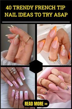 Brighter Days, Spring Nail, Nail Designs Spring, French Tip Nails, Blooming Flowers, Nail Tips, Spring Nails, Nails Inspiration