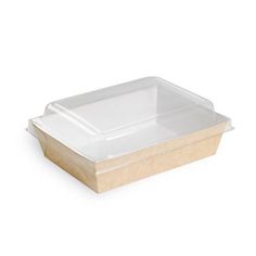 a plastic container with lid for food on a white background and the words pack n'pod above it