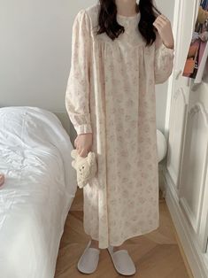 Wrap yourself in comfort and style with our Soft Floral Pink Pajama Dress Set. This charming ensemble is designed to elevate your bedtime routine with its combination of softness and sophistication. Crafted from luxurious fabric, the pajama dress offers a gentle embrace, ensuring a cozy and relaxing experience throughout the night. The delicate floral pattern adds a touch of elegance, making it perfect for lounging or enjoying a peaceful night's sleep. 100% Cotton Relax Fit (stretchy waistband) Breathable (great for all seasons) Machine Safe (gentle - cold setting, please hang dry when possible) Looking for more coziness? Shop our loungewear collection. Soft And Comfortable Sleepwear, Soft Comfortable Sleepwear For Home, Soft Comfortable Home Sleepwear, Comfortable Sleepwear For Home, Casual Soft Sleepwear, Casual Soft Sleepwear For Home, Feminine Relaxed Fit Sleepwear, Feminine Long Sleeve Sleepwear For Loungewear, Comfortable Soft Sleepwear For Spring