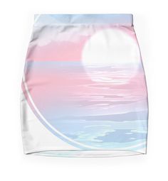 Super stretchy and durable polyester mini skirt. Vibrant, high-quality sublimation print across the front and back. Size range XXS-2XL. First Instalment of my 'Pride Skies' series - Trans flag version (circle) Trans And Omni Flag, Hidden Trans Flag Background, Hidden Trans Flag, Trans Pride Shirt, Trans Pride Flag, Trans Flag, Skirts For Sale, Sublimation Printing, Multi Color