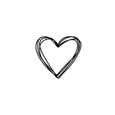 a black and white drawing of a heart with lines in the shape of a heart