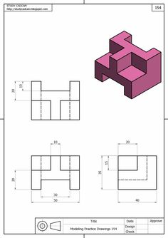 the diagram shows how to draw an object with different shapes and sizes, as well as numbers