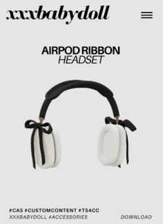 an advertisement for the airpo ribbon headset