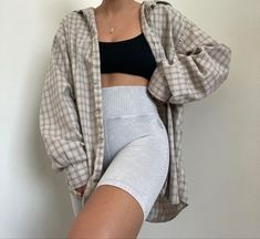 Oversized Flannel With Shorts, Cute Lounge Outfits, Outfits Lazy, Warm Weather Outfits, Cute Comfy Outfits, Outfit Inspo Fall, Mom Outfits, Comfy Casual, Comfy Outfits