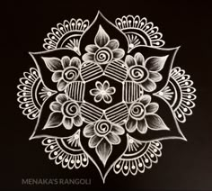 an intricate design on a black background