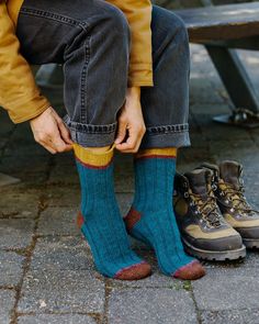 Hiking Socks | KnitPicks.com Socks Camping, Hiking Socks Womens, Breathable Functional Hiking Socks, Camp Socks, Wool Hiking Socks, Hiking Socks, Knit Picks, Sock Patterns, Knitting Accessories