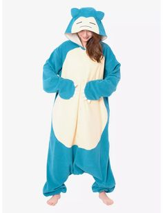 Pokémon Snorlax Kigurumi Pokemon Kigurumi, Pokémon Snorlax, Snorlax Pokemon, Pokemon Themed Party, Summer Onesies, Pokemon Snorlax, Pokemon Costumes, Animal Onesie, Cute Pajamas