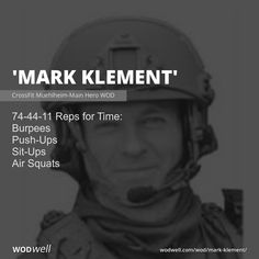 a man wearing a helmet and scarf with the words mark element