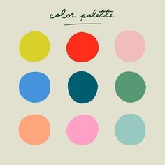 the color palette is shown in different colors