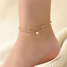 Beautiful Fashion Trendy Foot Jewelry, Simple Layered Gold Anklet for Her, Adjustable Washable Daily Wear, Birthstone Anklet - Etsy Skin-friendly Gold Minimalist Anklet, Trendy Gold Anklet As Gift, Trendy Gold Anklets Perfect For Gifts, Elegant Hypoallergenic Gold Anklets, Dainty Gold Hypoallergenic Anklets, Gold Delicate Anklet For Gift, Delicate Gold Anklet For Gift, Delicate Gold Anklets As Gift, Gold Anklets With Delicate Chain For Gift