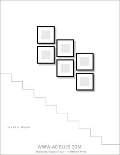 the stairs are lined with squares in black and white