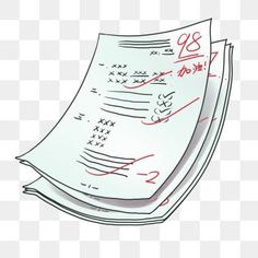 a piece of paper with red marker writing on it, transparent background png and psd