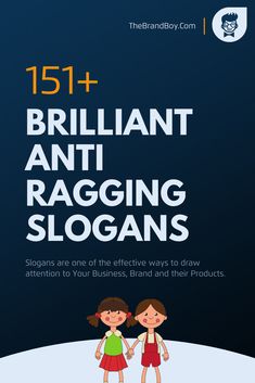 the cover of the book brilliant anti - raging slogans, featuring two girls holding hands