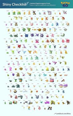 the pokemon movie poster is shown with many different types of characters and numbers on it